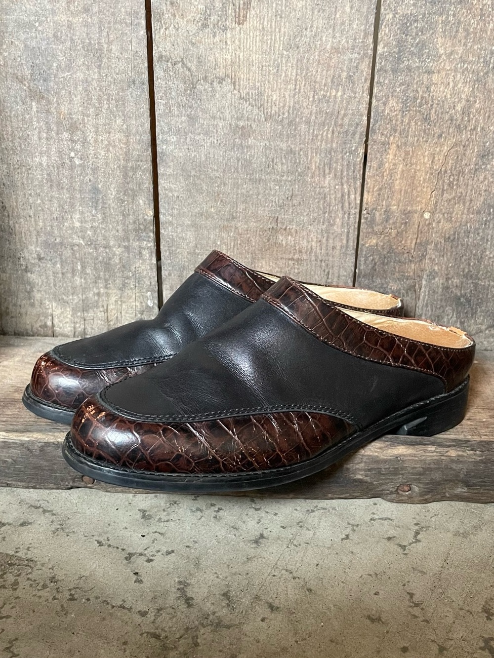 Ariat Mule Shoes Mule Boots Two-Tone Black Brown Womens Size 7